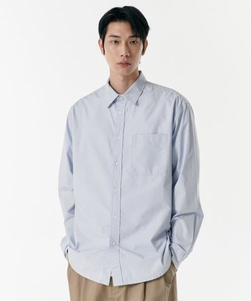 Relaxed Washed Poplin Shirt [Sky Blue]