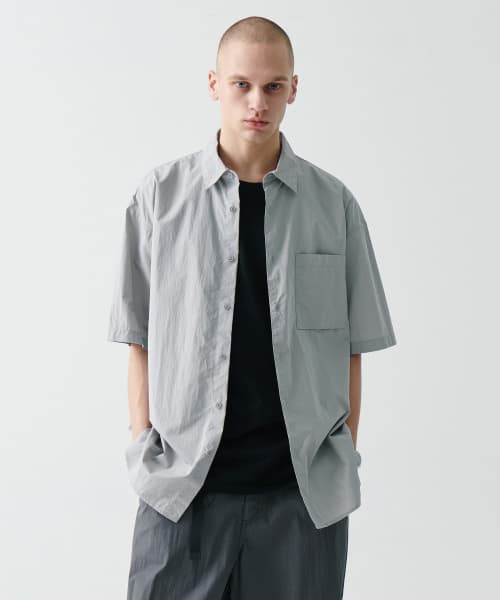 [City Leisure] CN Oversized Short Sleeve Shirt [Light Gray]