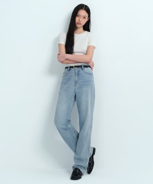 Women's Regular Fit Denim Pants [Light Indigo]