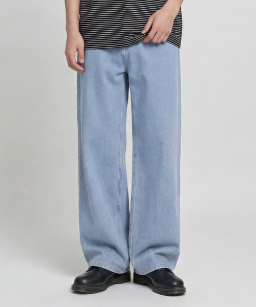 Wide Denim Pants [Light Blue]