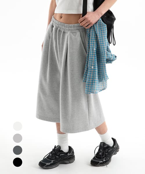 One-Tuck Bermuda Sweat Pants (4 Colors)