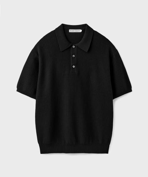 HARD TWIST HOLIDAY POLO KNIT [BLACK]