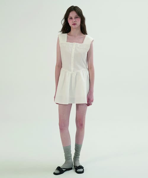 May Lace Mini Dress - Ivory