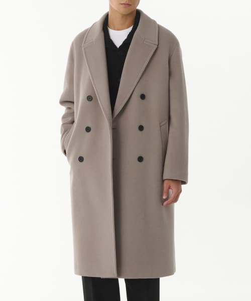 Cashmere Blend Oversized Double Coat [Mocha]