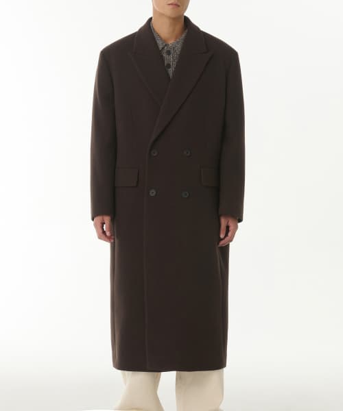 Wool Blend Big Daddy Double Maxi Coat [Baroque Brown]