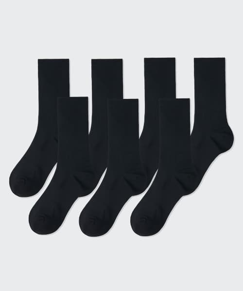 [Cooltandard] Quick Dry Crew Socks 7-Pack [Black]