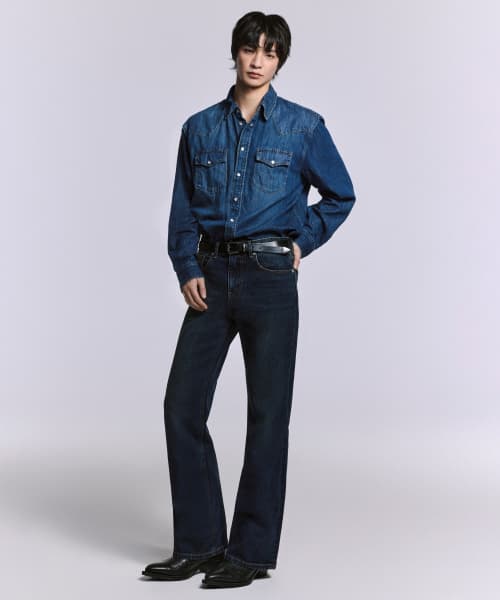 Flare Denim Pants [Dark Blue]