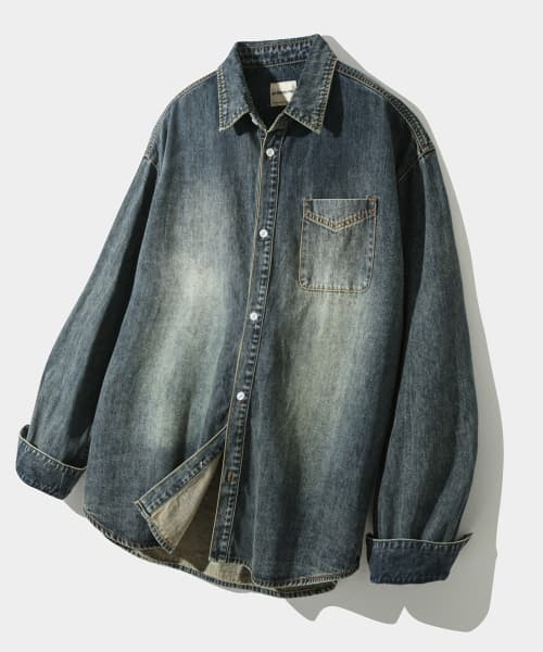 ASI Essential Biowashing Denim Shirt_Dust Indigo