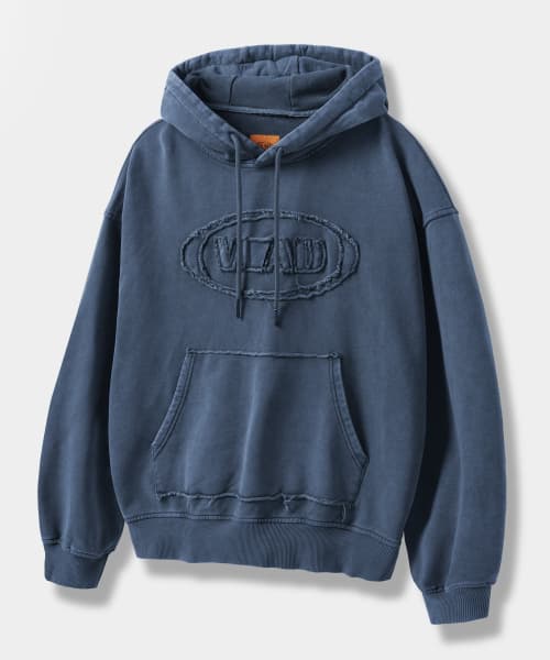 VLAD Cutoff Applique Hoodie T-shirt_Navy