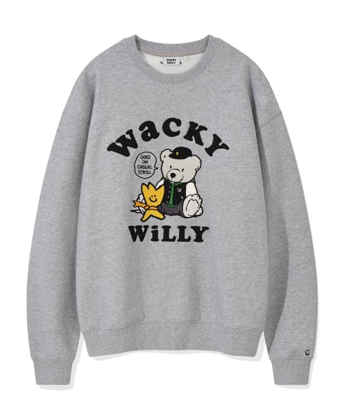 One-point graphic sweatshirt gray