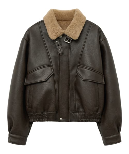 A-2 Washed Leather Mustang Jacket (Brown)