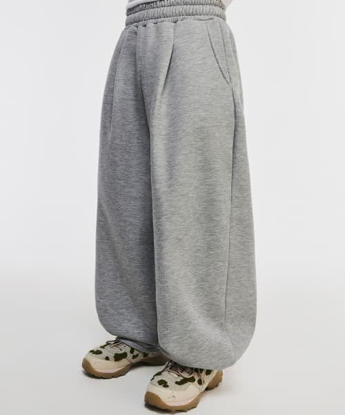 Balloon-fit sweatpants [Light Gray]