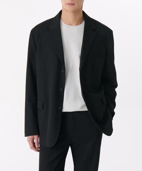 Oversized 3-Button Blazer [Black]