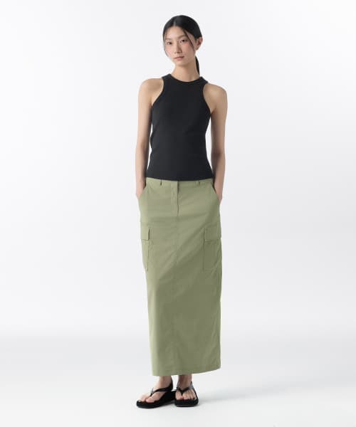 Womens Cargo Maxi Skirt [Sage]