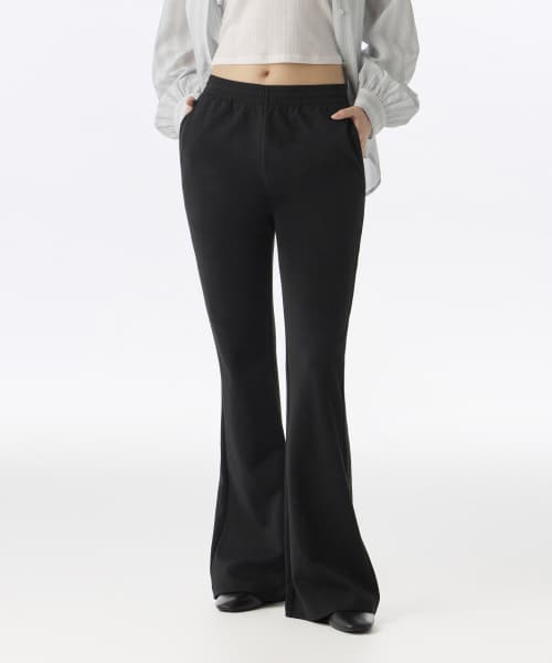 [Cooltandard] Women's Flare Sweatpants [Black]