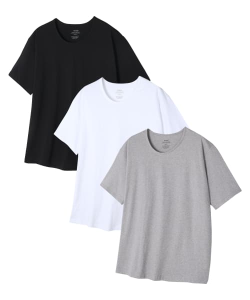 [2PACK] Essential U-Neck Layered Short Sleeve T-Shirt - 3 COLORS