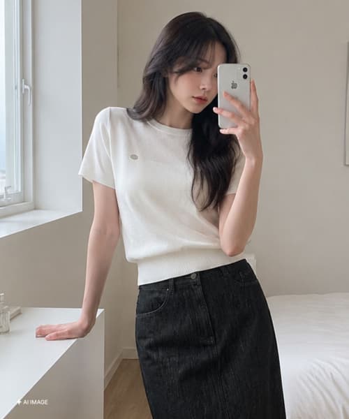 Airy Essential Half Knit [WHITE] / WBE2L05512