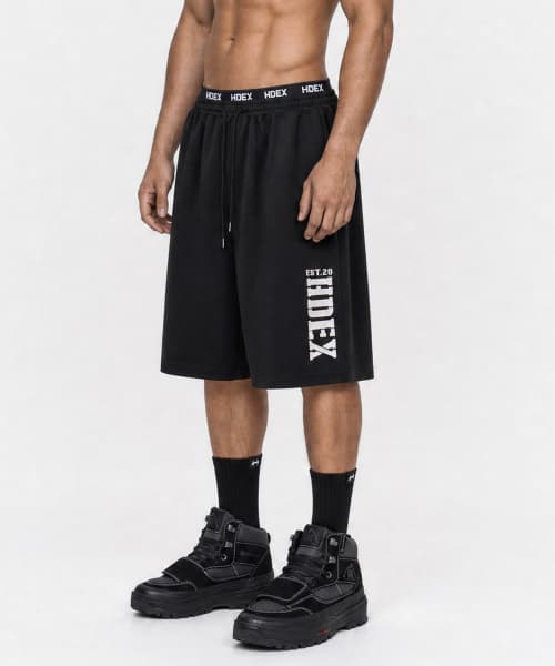 Classic Pintuck Mesh Shorts (Black)