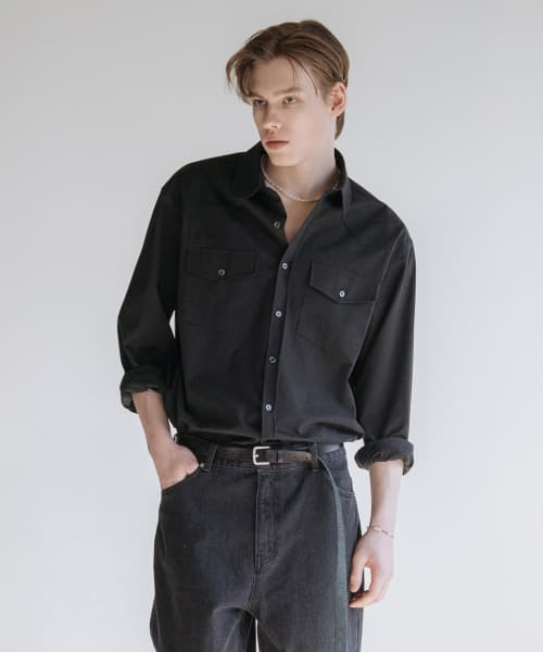 Western Two Pocket Shirt [Black]