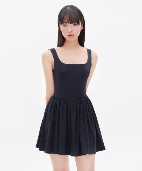 BASIC CORSET DRESS BLACK