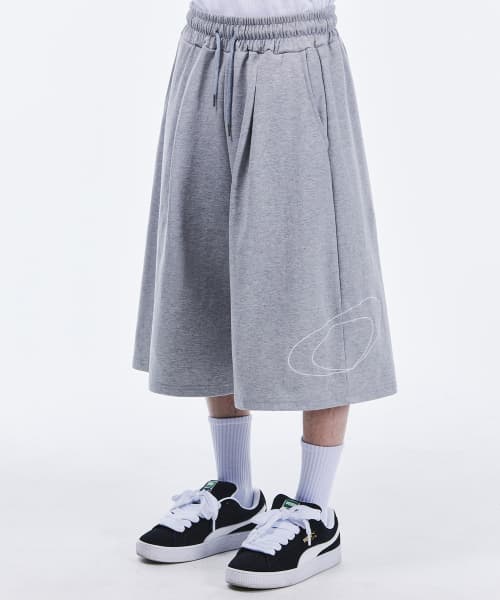 Side Big Logo Bermuda Sweat Shorts [Gray]