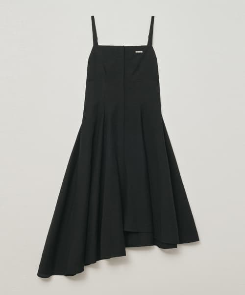 Hook and Eye Flare Long Dress [Black]