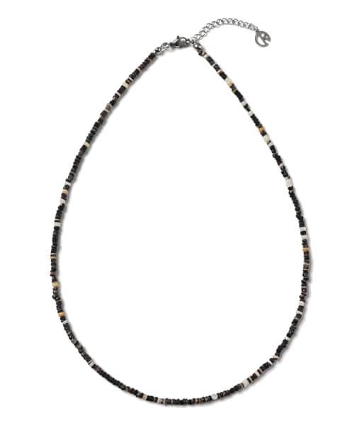 Unisex Minimalist Mother-of-Pearl Bead Necklace [Black]