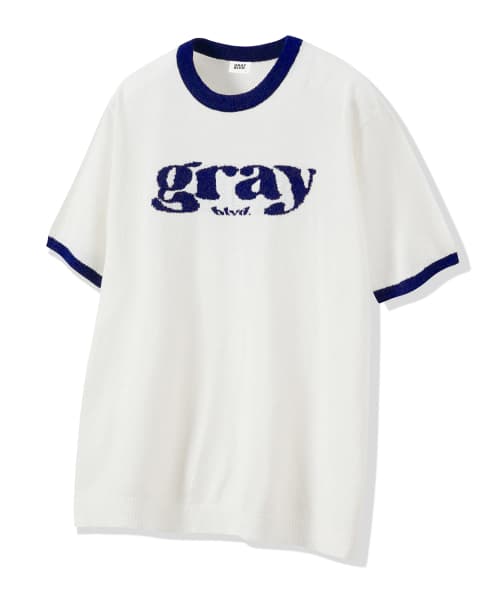Aras Ringer Knit Short Sleeve GKBST33 (NAVY)