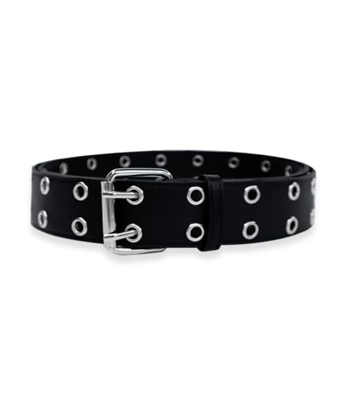 Long Double Eyelet Belt [Black]