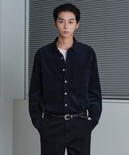 Relaxed 16W Corduroy Shirt [Navy]