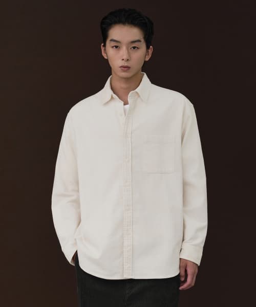 Relaxed 16W Corduroy Shirt [Cream]