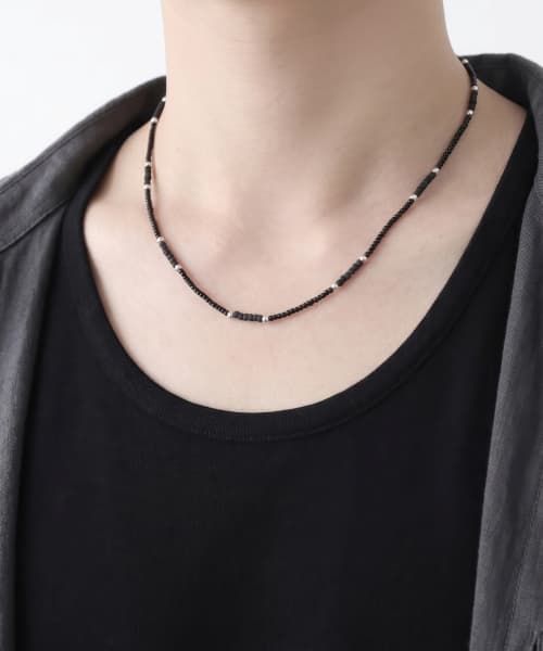 Men's Black Necklace CLEF GROOVE LINK NEC