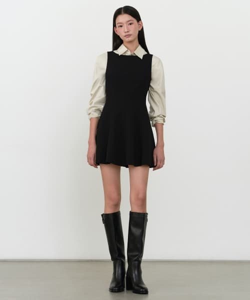 Womens Flare Mini Dress [Black]