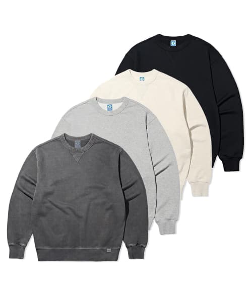[2PACK/Semi-Crop Fit] Sweat Shirts 6 Colors