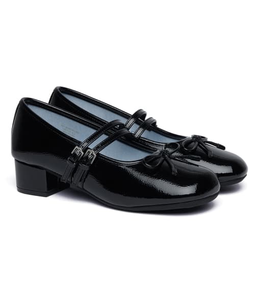 Square Toe Two Strap Maryjanes (4cm) - 4 Colors