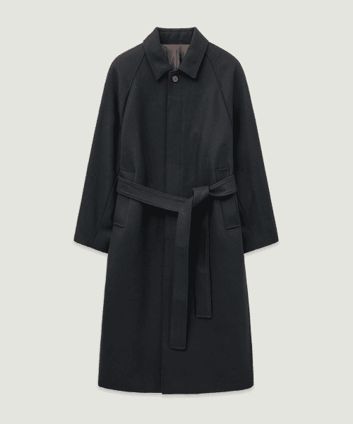 Logan Balmacaan Coat FELTRO BLACK