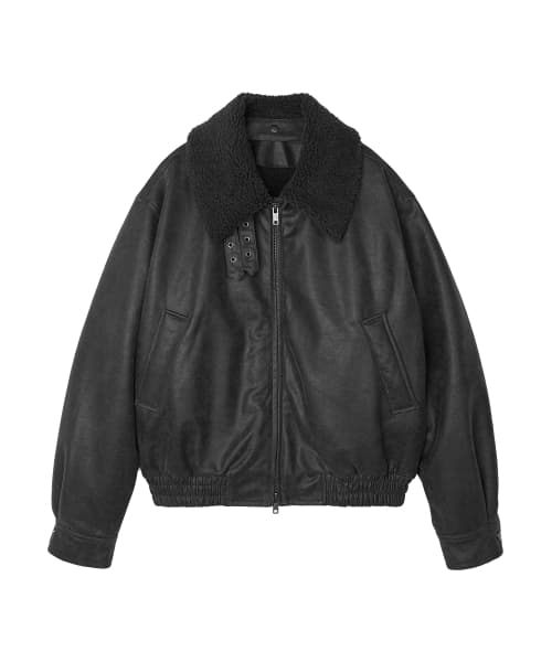 Vintage Washed Shearling Mustang - Black