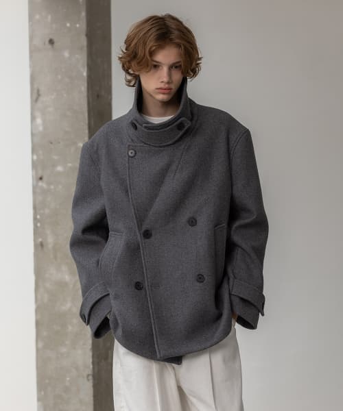 Dapper Balmacaan Wool Half Short Coat [Gray]