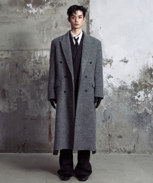 [0089] Boucle Double Long Coat - Gray