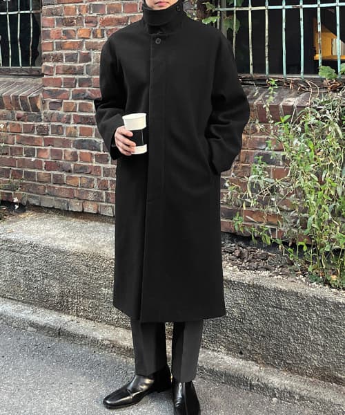 [Big Size XL-6XL] Mono Urban High Neck Oversized Long Coat