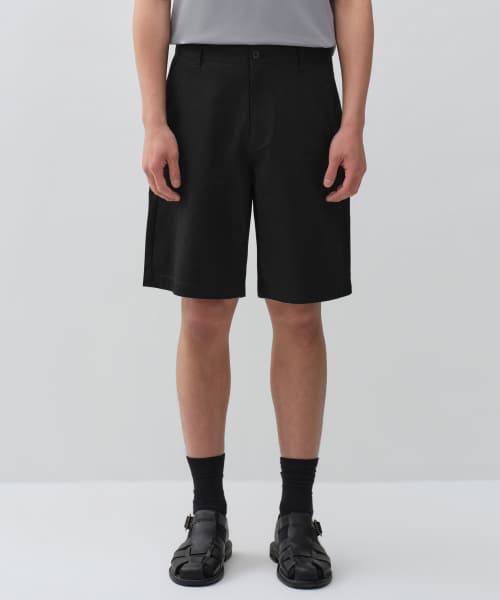 [Cooltandard] Wide Chino Shorts [Black]