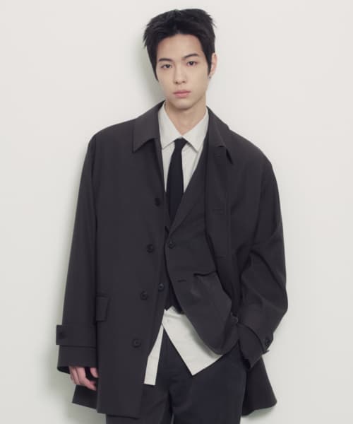 [City Workers] Woolish Car Coat [Gunmetal]