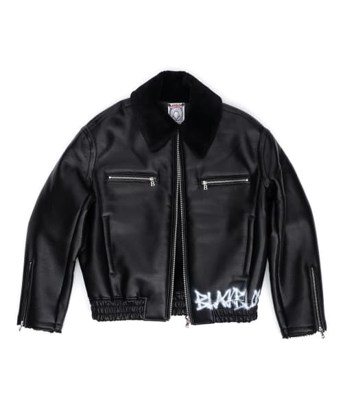 Bebidi Graffiti Spray Band Mustang Jacket (Black)