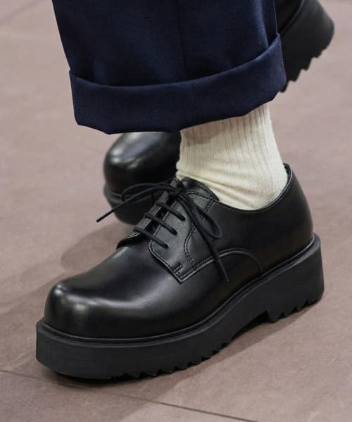 [SECOND.A] Volume Round Toe 5CM Derby Shoes 2NDF2700GB [BLACK]