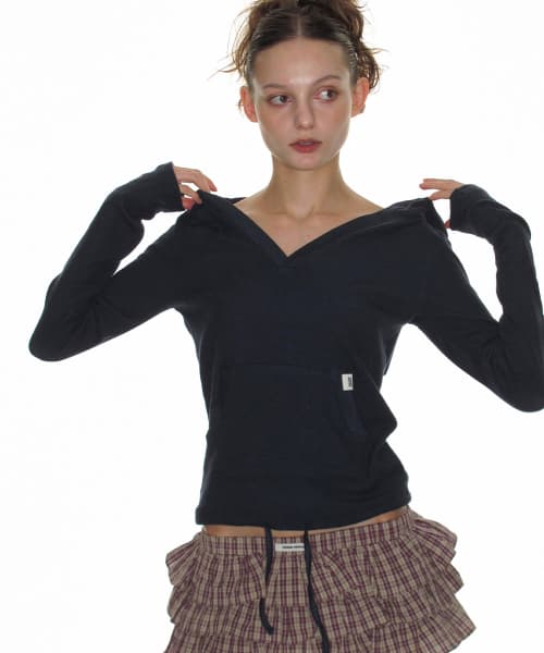 Soft Lip Hood Top_Navy