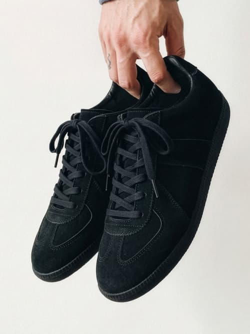 Luis 5.5cm height-increasing German military sneakers all black [225~290mm]