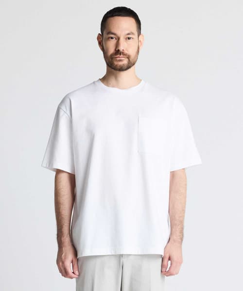 Supima Cotton Pocket T-Shirt White (Oversized)_STSVB81OSW