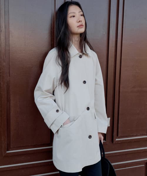 Mac Trench Mid Coat_IVORY
