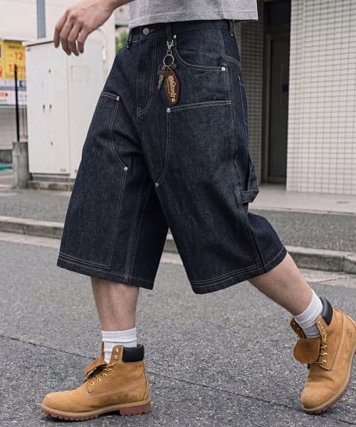 Carpenter Half Denim Pants (Raw)