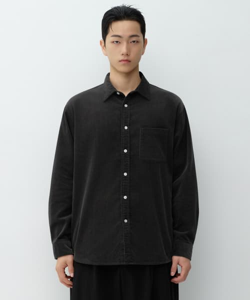 Relaxed 16W Corduroy Shirts [Dark Gray]